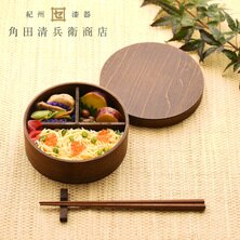 網購推薦-日本製 角田清兵衛商店 天然木製圓形便當盒 800ml