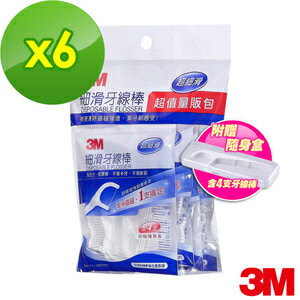網路購物-3M 細滑牙線棒單支超值量販包*6