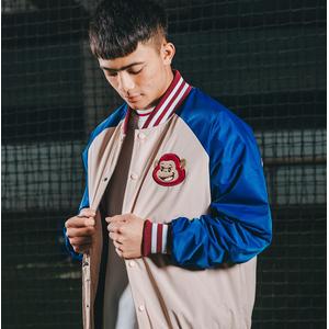 拉克蘭袖棒球外套-米 拉克蘭袖棒球外套-米