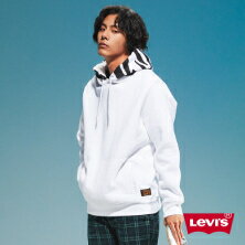 網購推薦-Levis 男款 重磅口袋帽T / 滑板系列 / 斑馬紋帽緣-AC