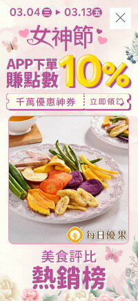 購物網推薦-女神節★APP下單點數10%回饋