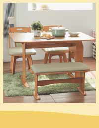 網購推薦-可伸縮餐桌椅四件組