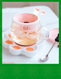 網購推薦-貓爪杯+貓爪保溫杯墊組