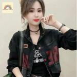 韓版立領牛仔外套