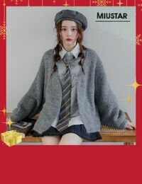 網購推薦-MIUSTAR針織縮口袖毛衣外套