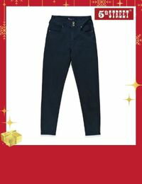 網購推薦-5th超彈高腰窄管褲-黑