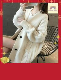 網購推薦-慵懶風麻花針織毛衣外套