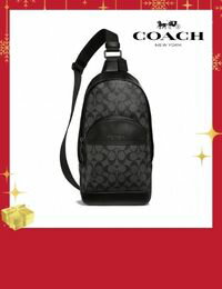 網購推薦-COACH 男士老花胸包