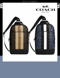 網購推薦-COACH男士老花斜肩包