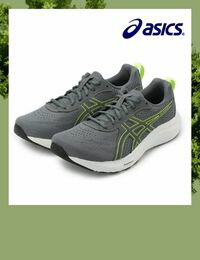 網購推薦-ASICS 舒適慢跑鞋 灰綠