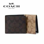 COACH老花皮夾