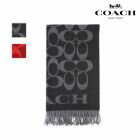 網購推薦-COACH羊毛圍巾 紅/黑