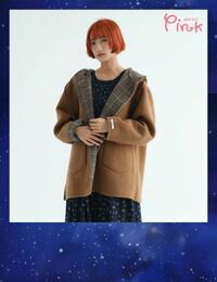 網購推薦-Pink雙面羊絨連帽大衣