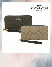 網購推薦-COACH 老花拉鏈長夾