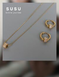 網購推薦-SUSU鑲鑽鈦鋼純銀耳環