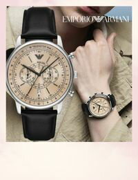 網購推薦-ARMANI 復古計時手錶