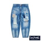 網購推薦-江戶勝男款補丁丹寧錐形褲 網購推薦-江戶勝男款補丁丹寧錐形褲